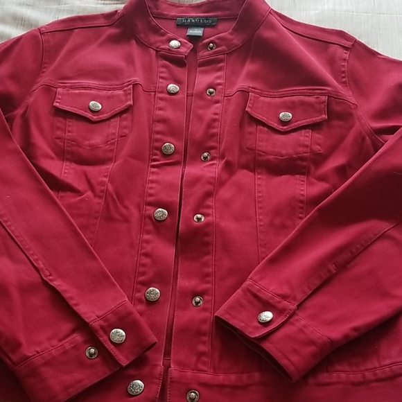 Red denim jacket - Picture 2 of 8